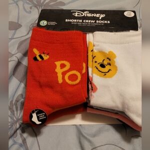 Pooh bear crew socks size 4-10 #134